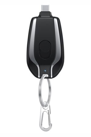 1500mAh Mini Power Emergency Pod Keychain Charger With Type-C Ultra-Compact Mini Battery Pack Fast Charging Backup Power Bank