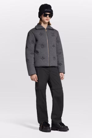 Louis Vuitton Elegant Monogram Knitted Down Blouson