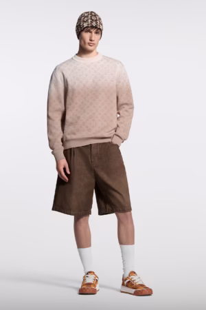 Louis Vuitton Monogram Long-Sleeved Crewneck