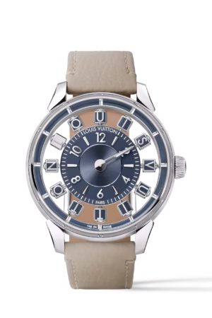 Louis Vuitton Tambour Taiko Spin Time Air, Automatic, 42.5 MM, White Gold