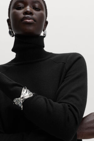 Air-Yarn Roll Neck Jumper