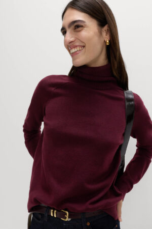 Air-Yarn Roll Neck Jumper