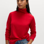 Air-Yarn Roll Neck Jumper