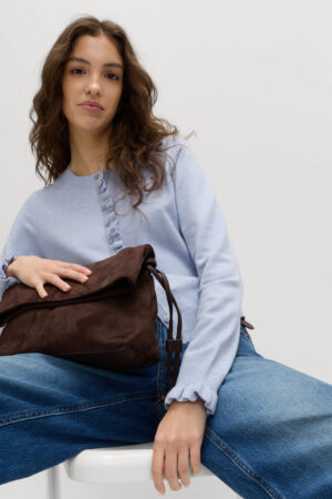 Air-Yarn Ruffle Slim Fit Cardigan