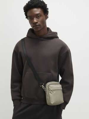 Beige Nylon Cross Body Bag