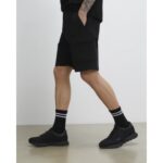 Black Regular Fit Longer Length Cargo Shorts