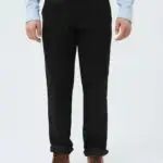 Black Regular Fit Stretch Essential Chino Trousers