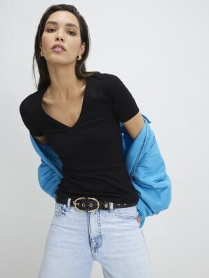 Black V Neck T-Shirt