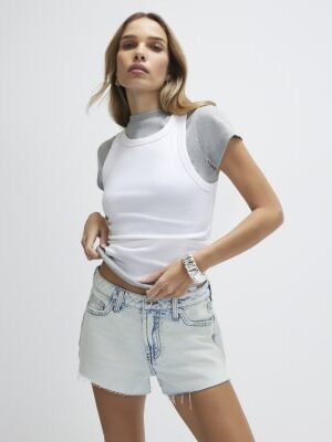 Blue Hotpant Denim Shorts