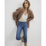 Blue Skinny Pocket Front Capri Jeans