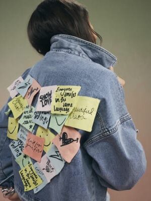 Blue Year Zero Notes Denim Jacket