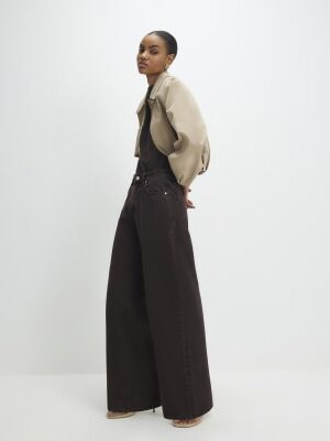 Brown High Waisted Baggy Jeans