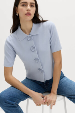 Button Detail Slim Fit Cardigan