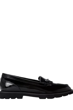 Carvela Crown Patent Flatform Loafers, Black
