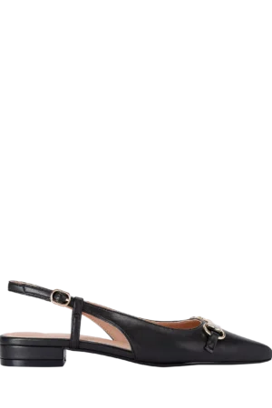 Carvela Valentina Pointed Slingback Loafers, Black