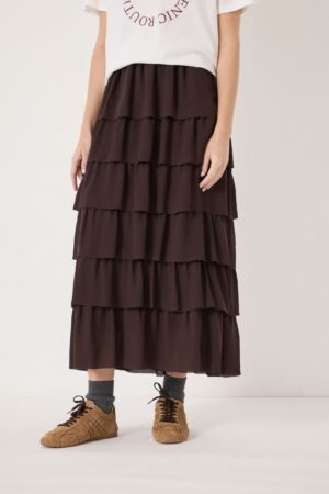 Chiffon Midi Tiered Skirt