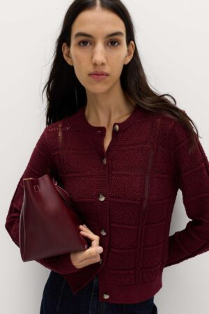 Cotton Blend Cropped Cardigan