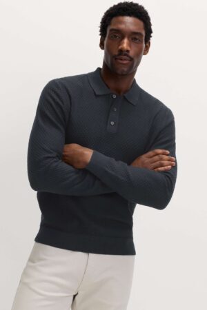 Cotton Modal Textured Polo Shirt