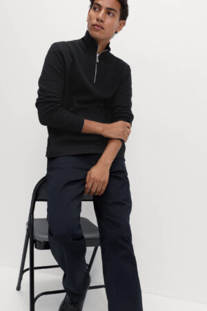 Cotton Rich Double Knit Half Zip Sweatshirt