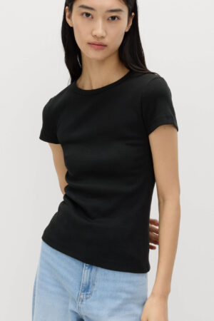 Cotton Rich Ribbed Slim Fit T-Shirt