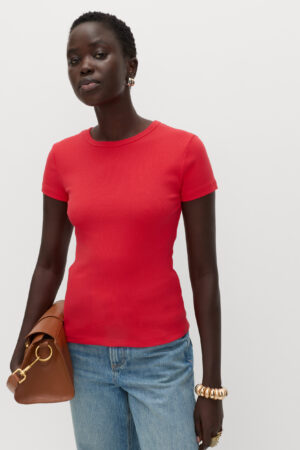 Cotton Rich Ribbed Slim Fit T-Shirt