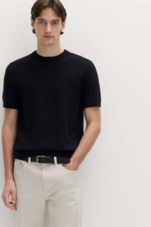 Cotton Rich Textured Knitted T-Shirt