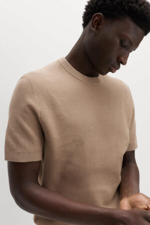 Cotton Rich Textured Knitted T-Shirt
