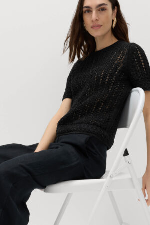 Cotton Rich Textured Knitted Top