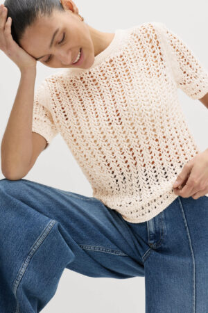 Cotton Rich Textured Knitted Top