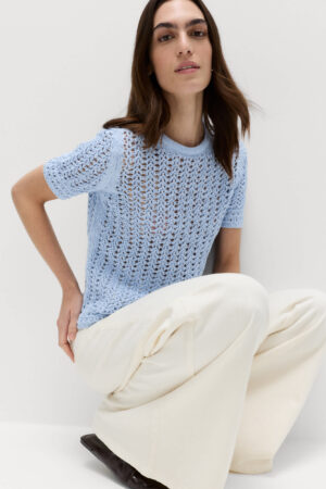 Cotton Rich Textured Knitted Top