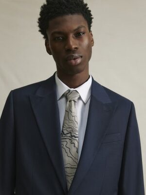 Cream Marble Tie
