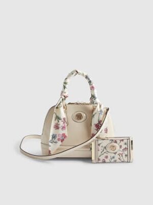 Cream Scarf Handle Cross Body Bag Bundle