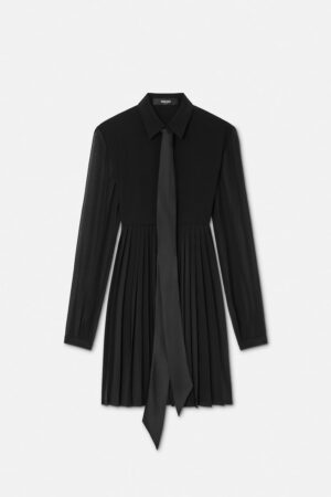 Crêpe de Chine Lavallière Mini Dress