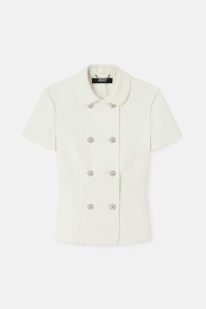 Double-Wool Crêpe Fitted Jacket