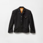 Draped Grain De Poudre Wool Jacket