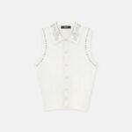 Embellished Cashmere-Blend Knit Vest