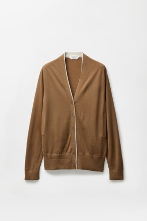 Embroidered Wool Knit Cardigan