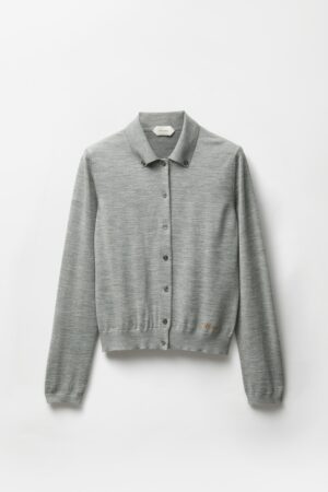 Embroidered Wool Knit Cardigan