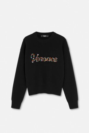 Embroidered Wool Knit Jumper