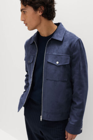 Faux Suede Trucker