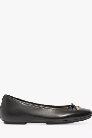 FitFlop Delicato Leather Bow Ballerina Pumps