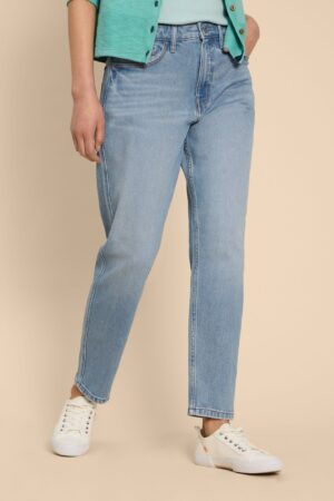 Freya Mid Rise Straight Leg Jeans