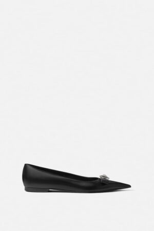 Gianni Ribbon Leather Ballerinas