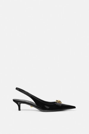 Gianni Ribbon Patent Slingbacks 45 mm