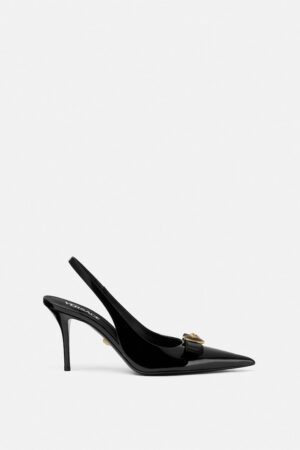 Gianni Ribbon Patent Slingbacks 85 mm