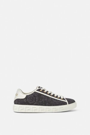 Greca Jacquard Canvas Trainers