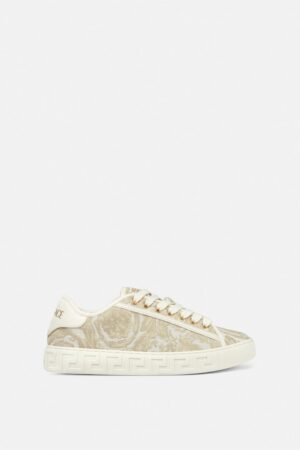 Greca Jacquard Canvas Trainers