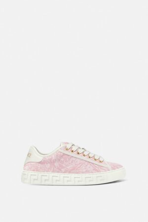 Greca Jacquard Canvas Trainers