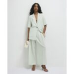 Green Ankle Grazer Tailored Trousers