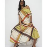 Green Check Maxi Skirt